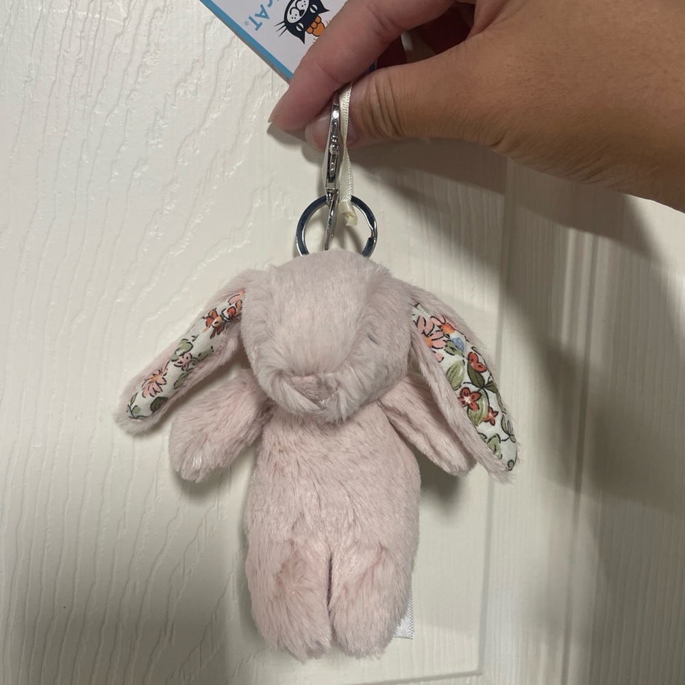 Jellycat Blossom Blush Bunny Bag Charm – NWT with Dust Bag PINK